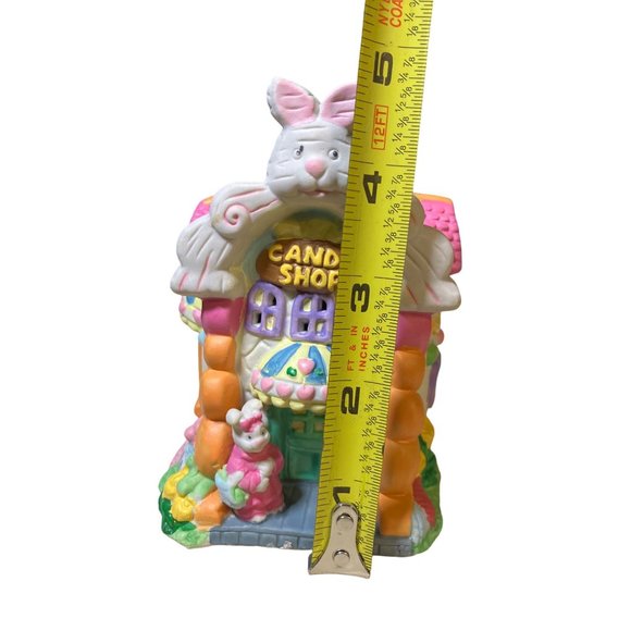 Easter Bunny Rabbit Village Candy Shop Ceramic Decor - Picture 7 of 8